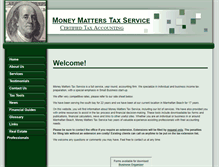 Tablet Screenshot of moneymatterstaxservice.com